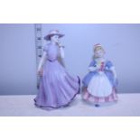 A small Royal Doulton 'Valerie' HN3620 and a small Royal Worcester Anne