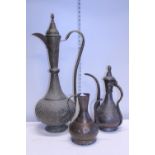 Three middle eastern coffee pots. No postage