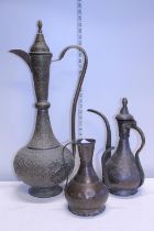 Three middle eastern coffee pots. No postage