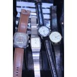 A job lot of men's watches including Emporio Armani, Seiko etc