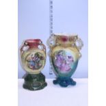 Two antique tall vases A/F