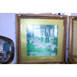 A large gilt framed Gustav Klimt print 97x97cm, shipping unavailable
