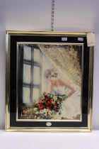 A framed original art work by Juan Marianne with COA 63x73cm, shipping unavailable