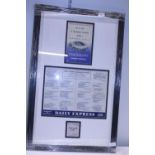 A framed Rugby league selection of ephemera for the Rugby League final of 1963