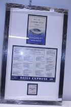 A framed Rugby league selection of ephemera for the Rugby League final of 1963