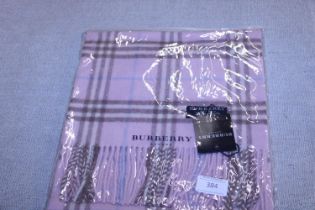 A new large Burberry lambs wool scarf 150cm x 20cm