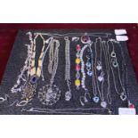 A job lot of costume jewellery including some 925