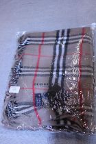 A new large Burberry lambs wool scarf 183cm x 70cm