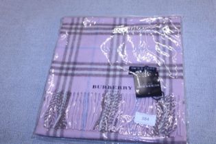 A large Burberry lambs wool scarf 150cm x 27cm