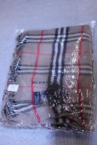 A new large Burberry lambs wool scarf 183cm x 70cm
