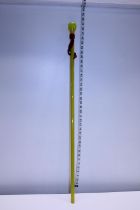 A vintage yellow glass walking cane (missing bottom stopper), shipping unavailable