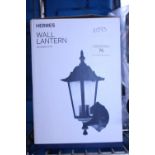 A new boxed outdoor wall lantern