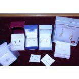 A selection of Sterling Silver earrings etc