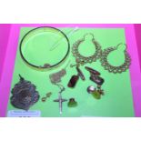 A selection of assorted gold plated jewellery etc