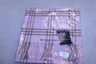 A new large Burberry lambs wool scarf 150cm x 20cm