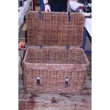 A large wicker work hamper. No postage