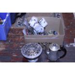 A job lot of assorted collectables including plated ware