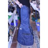 A padded guitar case