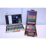 Two sets of artists crayons and oils etc