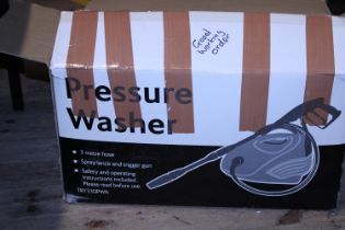 A boxed pressure washer in GWO. Shipping unavailable