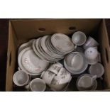 A selection of part tea services including Crown Staffordshire etc. Shipping unavailable