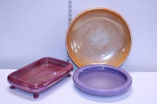 Three ceramic trays Carltonware and Royal Doulton.