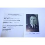 A WW2 signed ace photo with COA