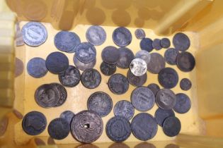 A job lot of Georgian coins along with Victorian and other coins