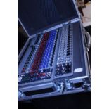 A Peavey PV20 20 channel mixing desk in aluminium storage case, shipping unavailable