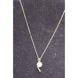 A 9ct gold chain and whistle 2.62g