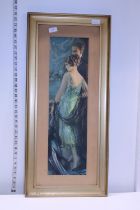 A gilt framed print entitled 'Honeymoon in the Alps', shipping unavailable