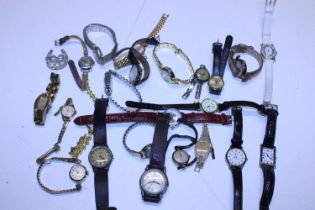 A large selection of assorted vintage watches