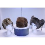 A selection of new faux fur hats