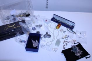 A selection of assorted costume jewellery