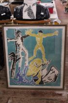 A large framed contemporary artists proof by John Watson 1971, shipping unavailable