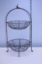 A vintage wirework vegetable rack. Shipping unavailable