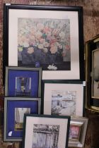 A selection of assorted framed Rennie Mackintosh prints, and other shipping unavailable