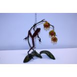 A limited edition Tim Cotterill (The Frogman) enamelled bronze with COA 'Orchid' 48/75 nibble