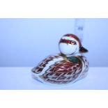 A limited edition boxed Royal Crown Derby paperweight with gold stopper, Bakewell Duckling