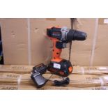 A Black & Decker 18v cordless drill (working with charger)