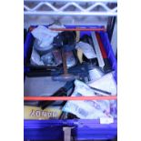 A box of assorted tools & accessories etc. No shipping.