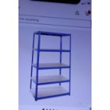 A new boxed five tier shelving unit. No shipping.