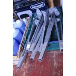 Eight industrial metal table legs. No shipping.