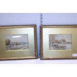 Two gilt framed watercolours by J Forneil