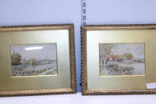Two gilt framed watercolours by J Forneil