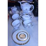 A Oriental themed tea service and other. Shipping unavailable