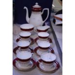 A vintage Royal Worcester 'Regency' bone china coffee service