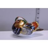 A boxed Royal Crown Derby paperweight with gold stopper 'Mandarin'