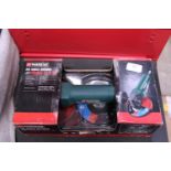 A new boxed pneumatic angle grinder.