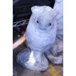 A concrete garden Owl ornament, shipping unavailable